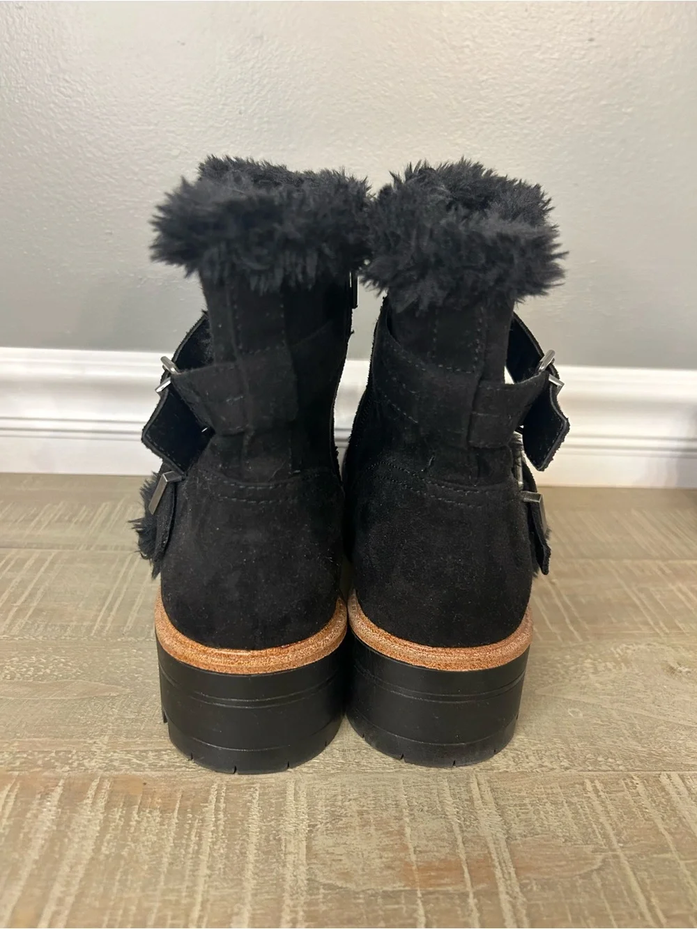 Indigo Rd. Women’s Black Ibbie Bootie with Buckles, Size 9